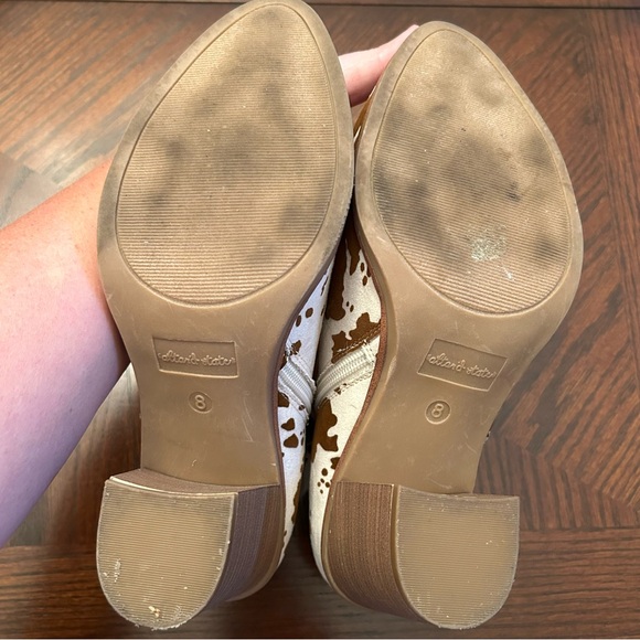Altar’d State Emery Ivory Tan Brown Cow Print Booties Size 8 - Picture 5 of 8